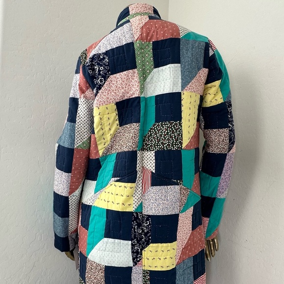 CUSTOM TAILOR-MADE PATCHWORK QUILT JACKET - Picture 11 of 12